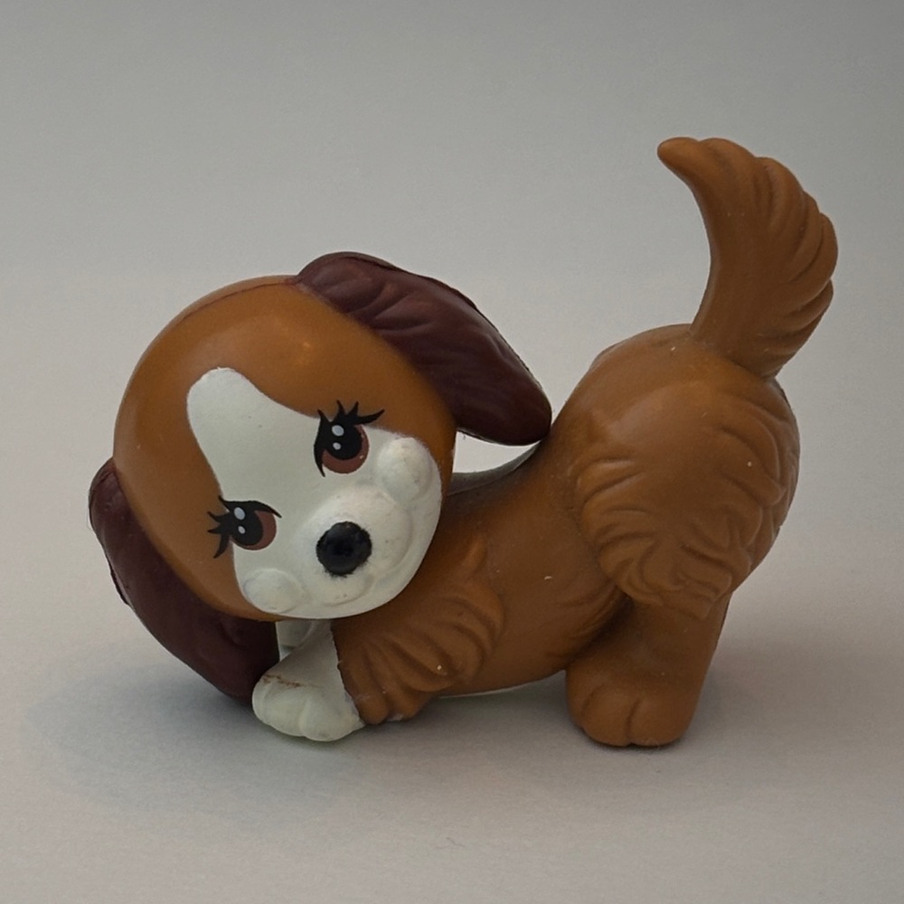 [#6] Vintage Littlest Pet Shop - 1992 - Brown Puppy Figurine